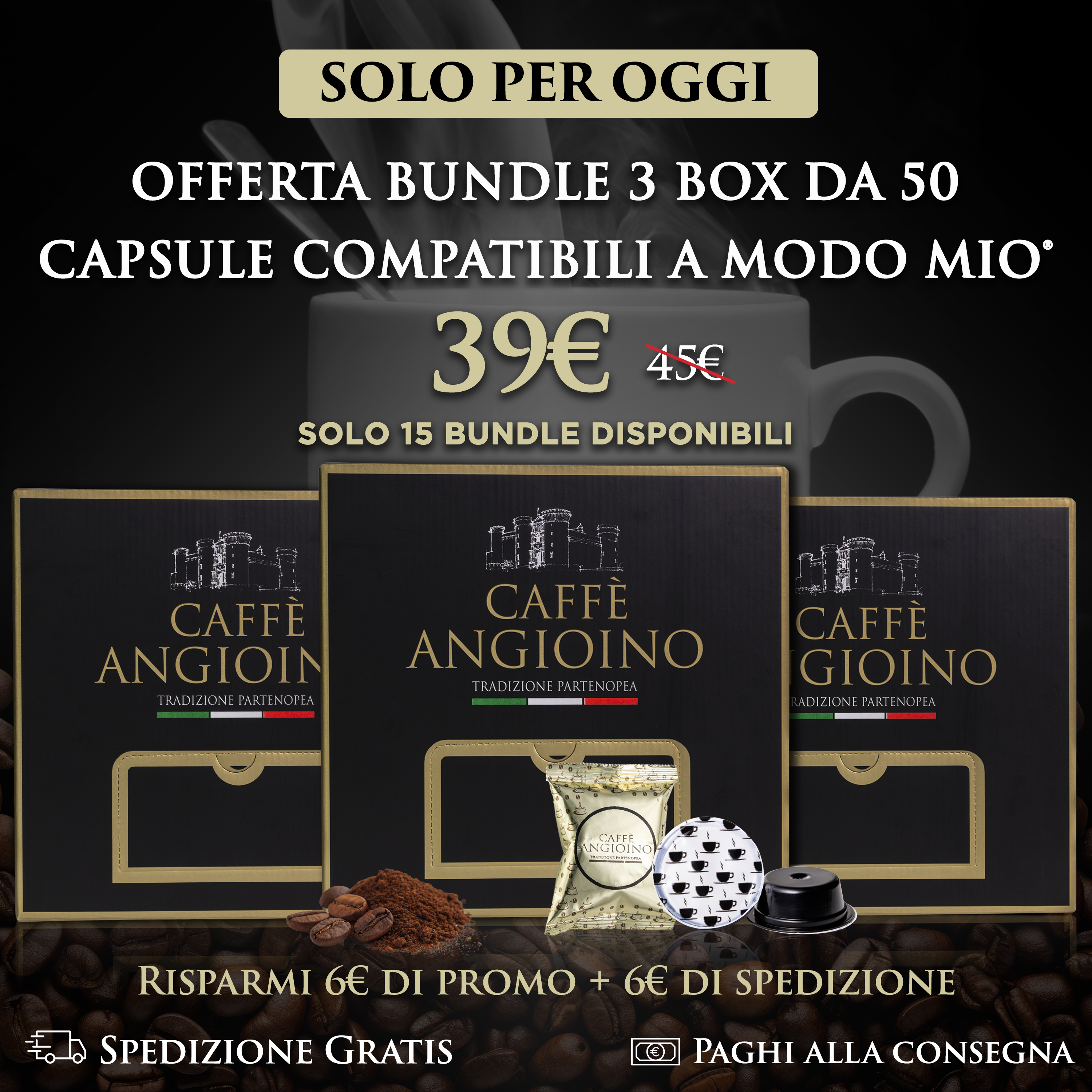Bundle 3 Box da 50 Capsule Compatibili A Modo Mio®