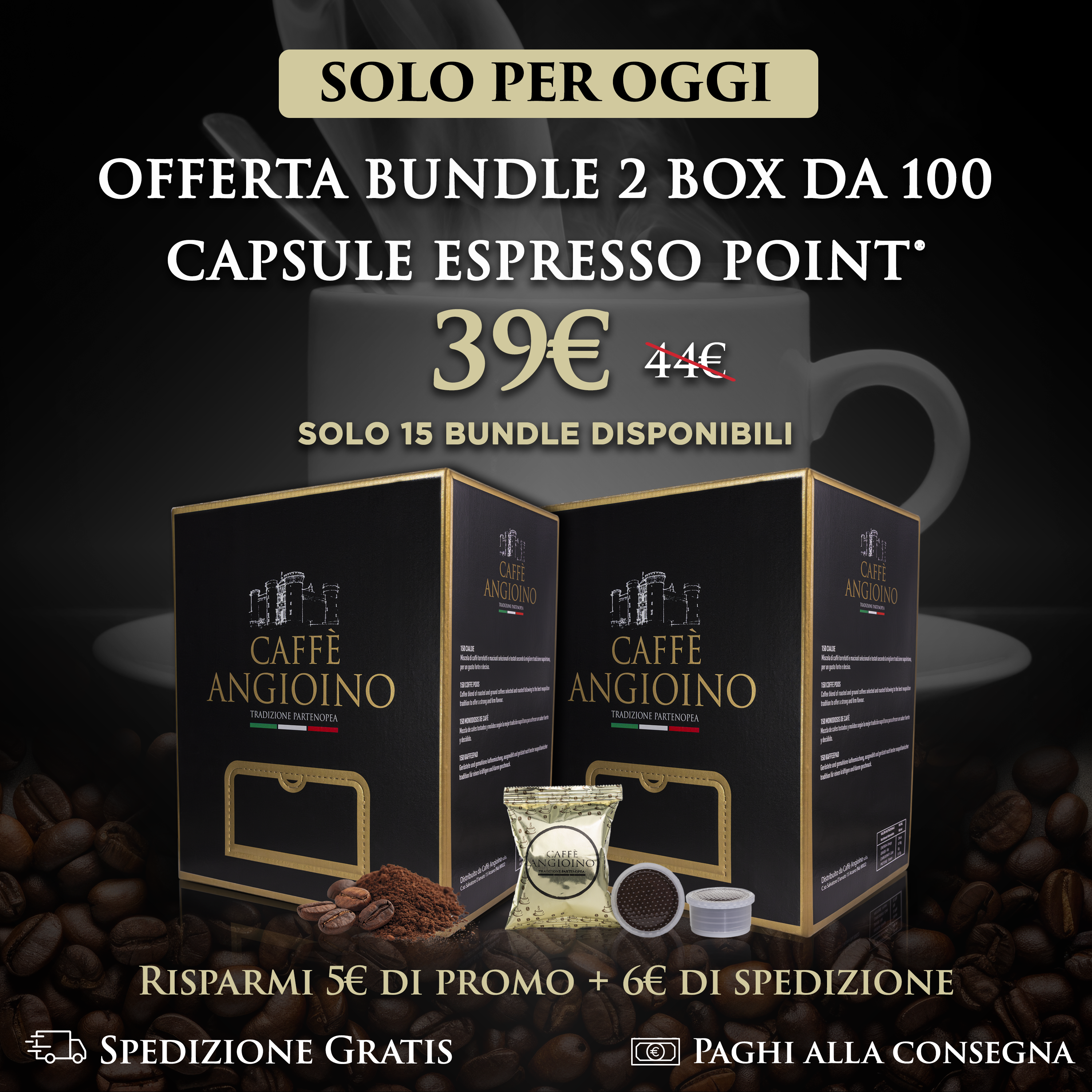 Bundle 2 Box da 100 Capsule Compatibili Espresso Point®