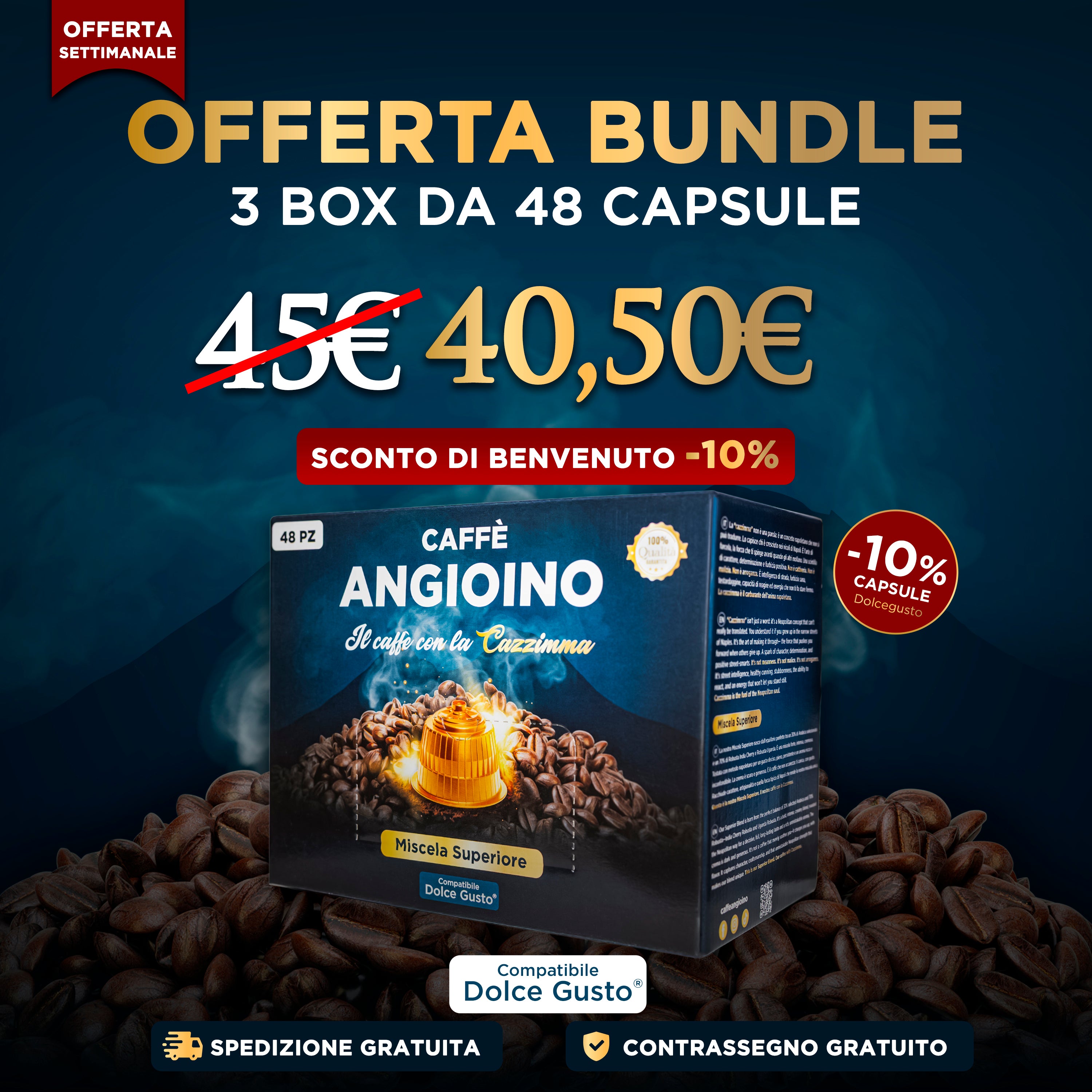 Bundle Capsule compatibili Dolce Gusto® 3 box da 48 capsule