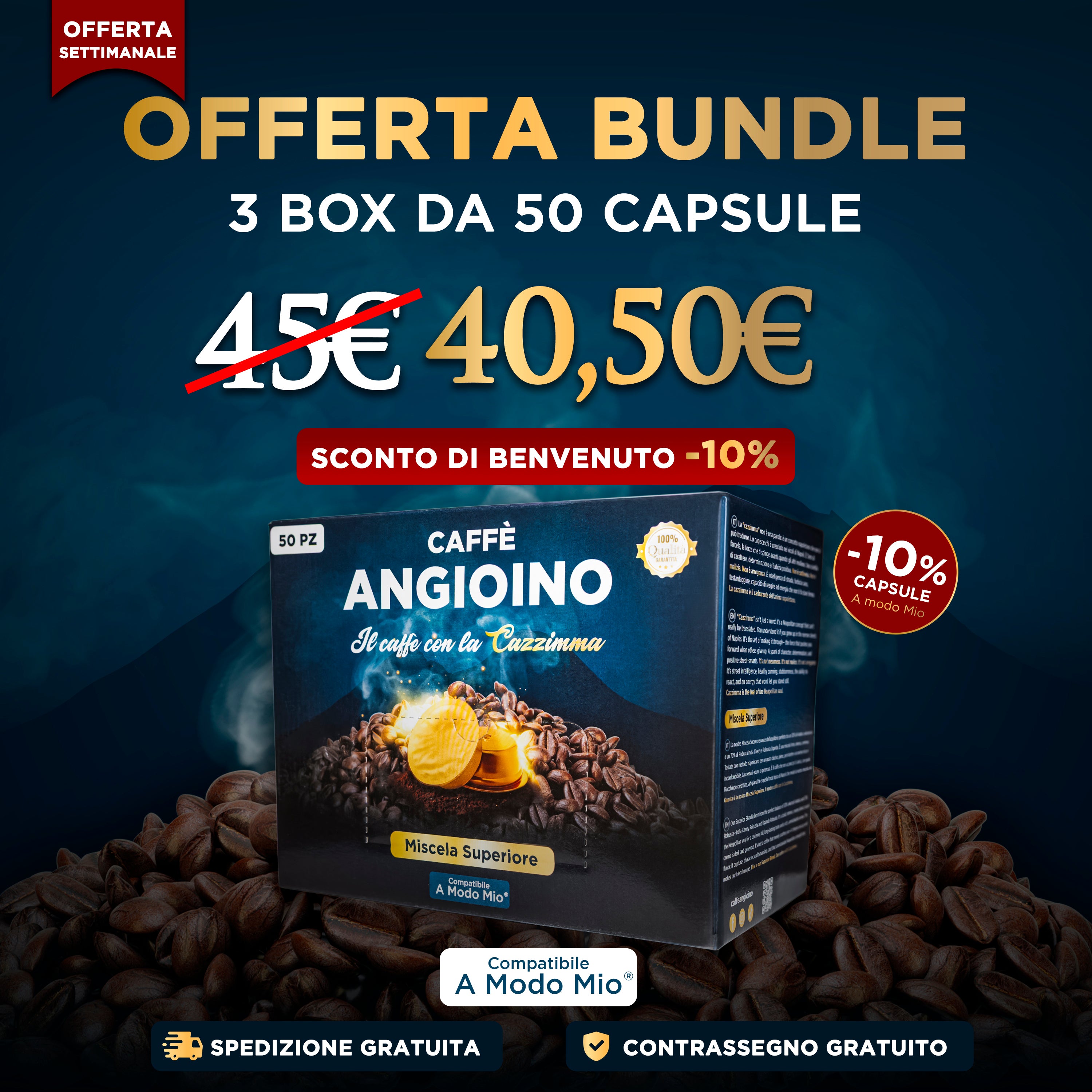 Bundle Capsule compatibili Lavazza® A Modo Mio® 3 box da 50 capsule