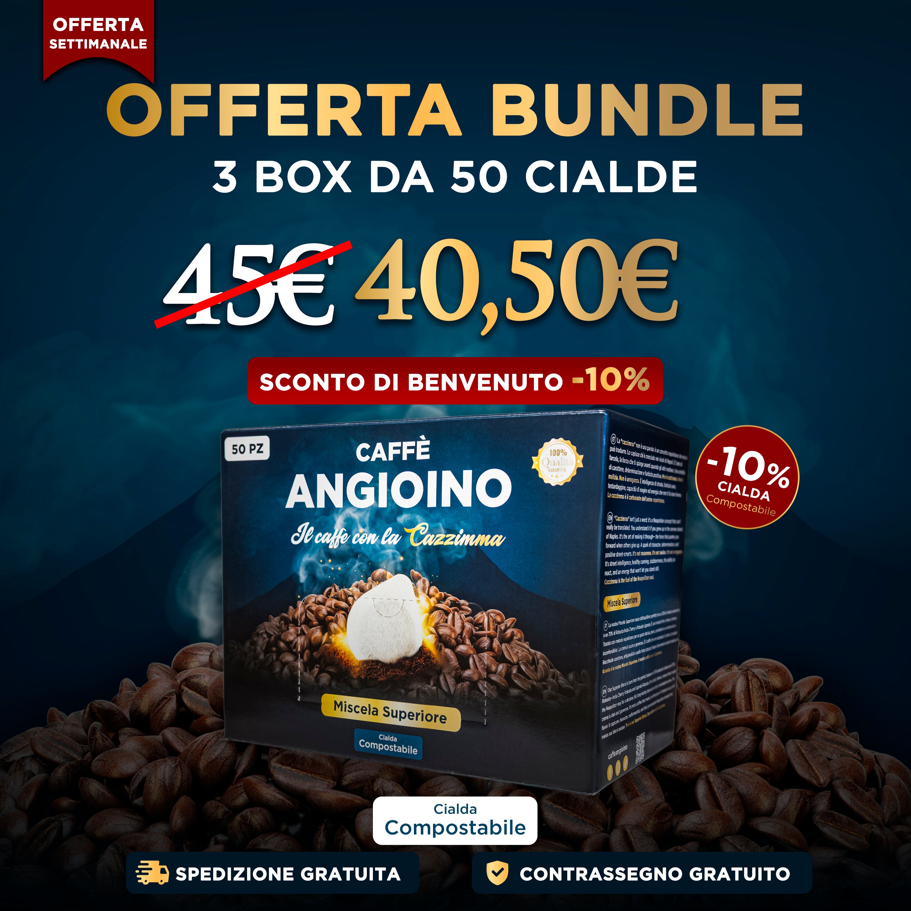 Bundle Cialde Compostabili 3 box da 50 cialde
